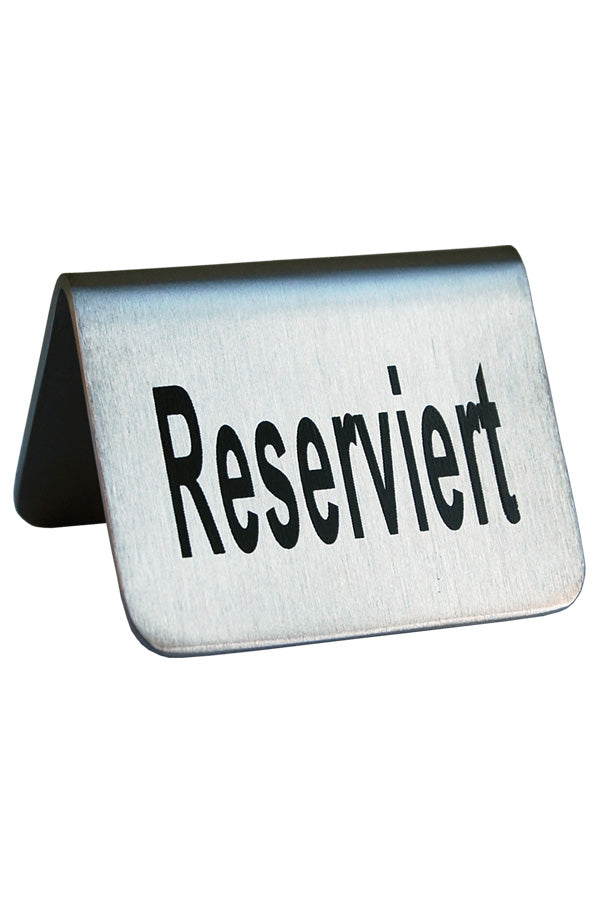 Tischaufsteller "Reserviert" aus Edelstahl, 52x35cm, 1 Stk