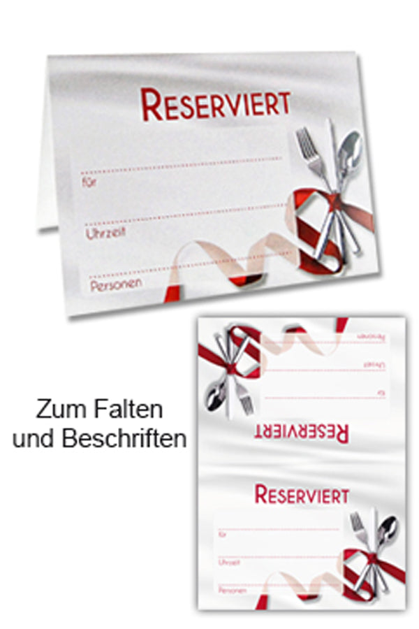 Tischaufsteller "Reserviert" aus Papier, 105x15cm, 25 Stk