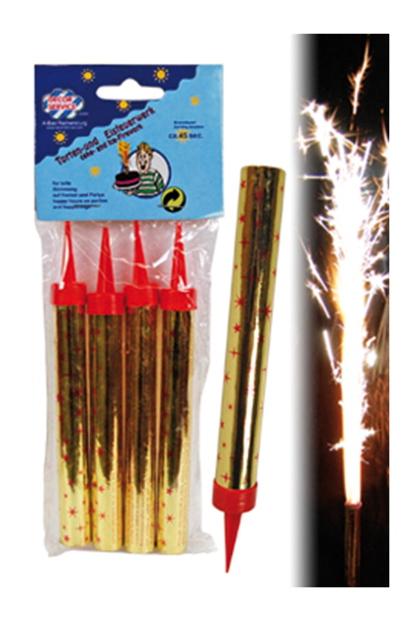 Torten- und Eisfeuerwerk, 12cm, 4 Stk.