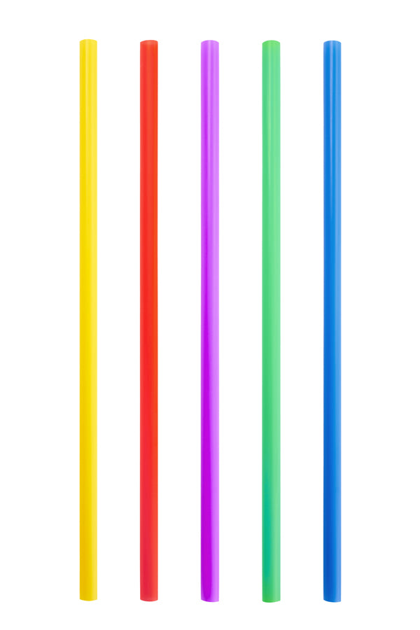 Trinkhalme, PP, wiederverwendbar, bunt, Ø8mm, 24cm, 500 Stk.