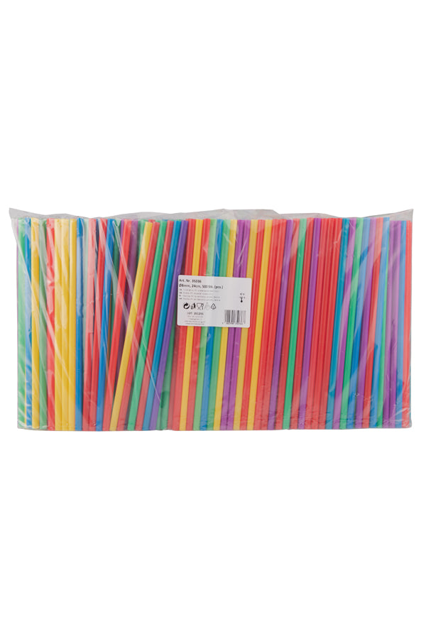 Trinkhalme, PP, wiederverwendbar, bunt, Ø8mm, 24cm, 500 Stk.