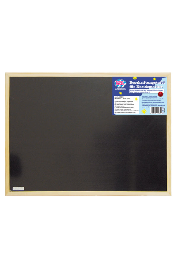 Wand-Kreidetafel magnetisch, natur, 90x60cm, 1 Stk.