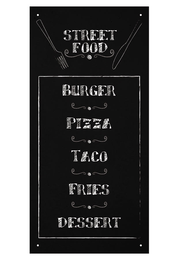 Wand-Kreidetafel ohne Rahmen, schwarz, 58x120cm, 1 Stk.