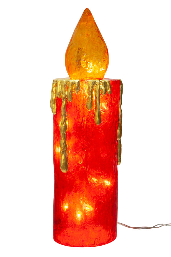 Weihnachtskerze mit LED Licht, rot, 505cm, Ø167cm, 1 Stk