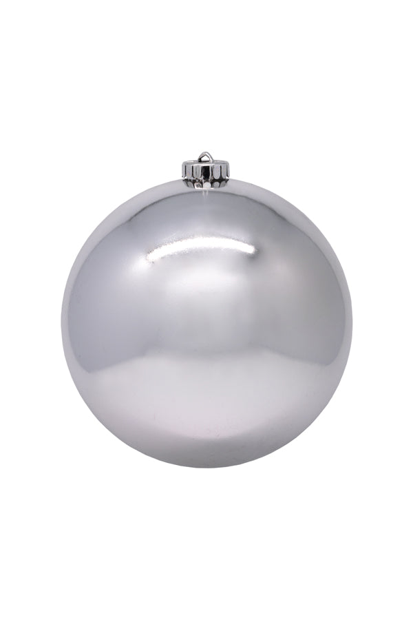 Weihnachtskugel XL aus Kunststoff, silber, Ø15cm, 1 Stk