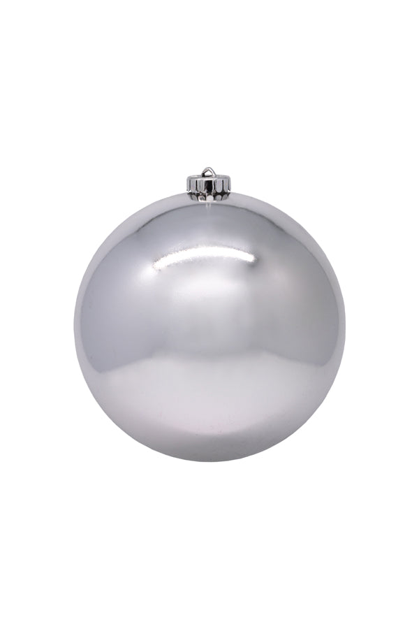 Weihnachtskugeln, aus Kunststoff, silber, Ø10cm, 4 Stk.