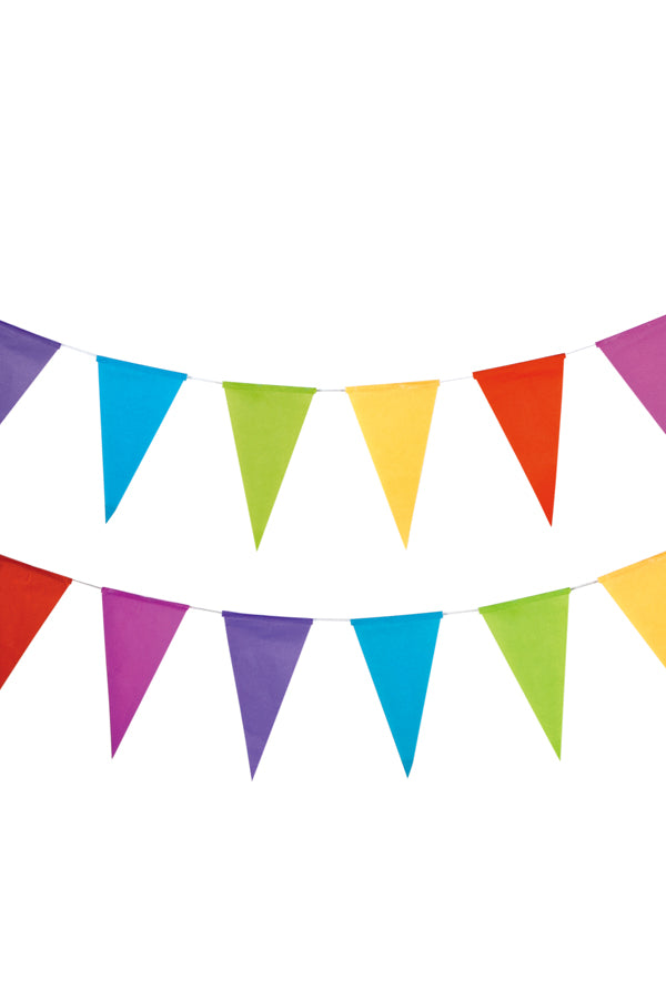 Wimpelkette "Farbenspiel" aus Papier, schwer entflammbar, 10m, 1 Stk