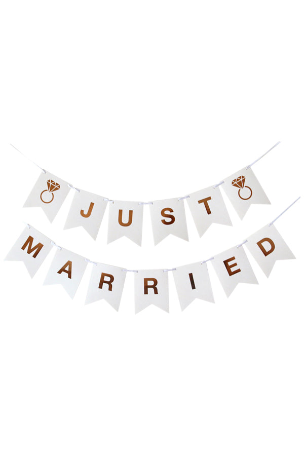 Wimpelkette "Just Married", ca 12m, 1 Stk