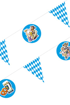 Wimpelkette "Oktoberfest Motive", aus Papier, 4m, 1 Stk