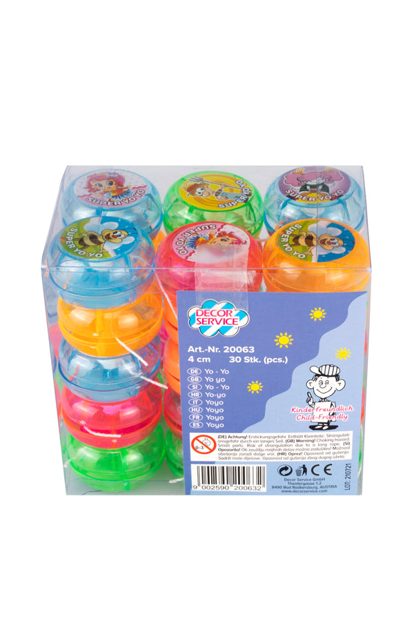 YoYo 4 cm, versch. Motive und Farben, 30 Stk.