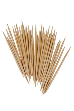 Zahnstocher aus Holz, rund, Ø2mm, 65mm, 10000 Stk.
