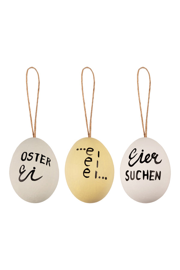 Ostereier "Statement", Naturecht, weiß/creme/mint, 6 cm, 6 Stk_1