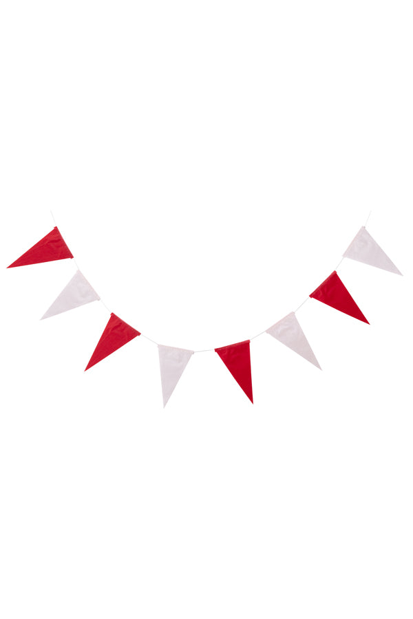 Wimpelkette, aus Papier, rot/weiss, schwer entflammbar, 10m, 1 Stk