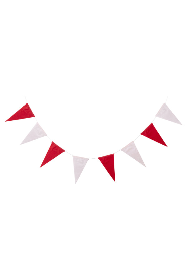 Wimpelkette, aus Papier, rot/weiss, schwer entflammbar, 36m, 1 Stk