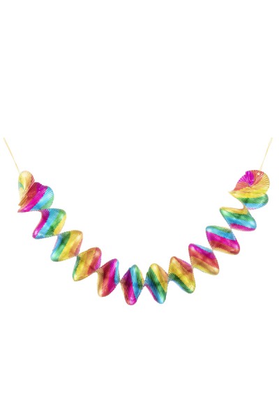 Spiralgirlanden "Regenbogen" aus Alufolie, Ø 8 cm, 60 cm, 4 Stk.