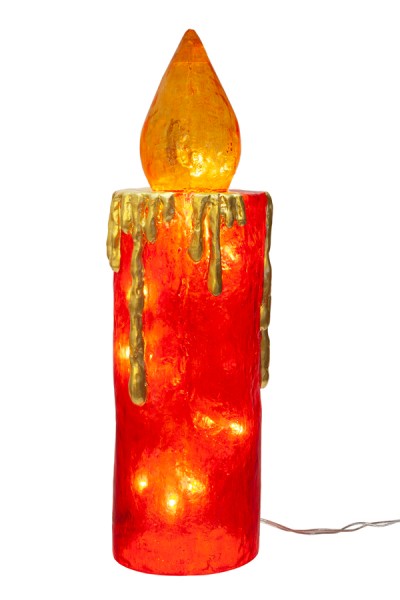 Weihnachtskerze mit LED Licht, rot, 50.5cm, Ø16.7cm, 1 Stk.