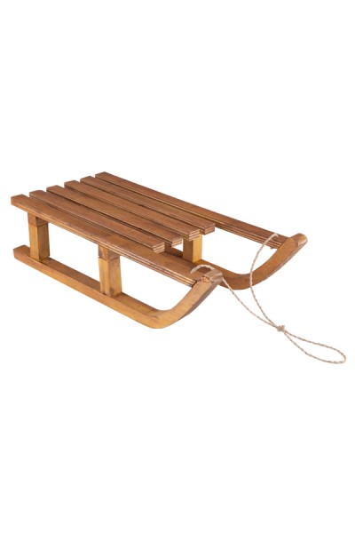 Schlitten, zum Hängen, Holz, braun, 38cm, 1 Stk.