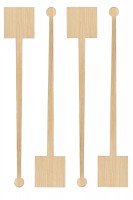 Rührstab "Quadrat" aus Bambus, 17.5cm, 100 Stk.