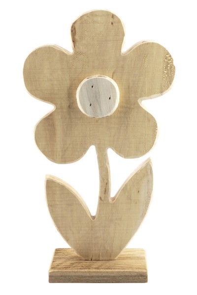 Blume aus Holz, 21 cm, 1 Stk.