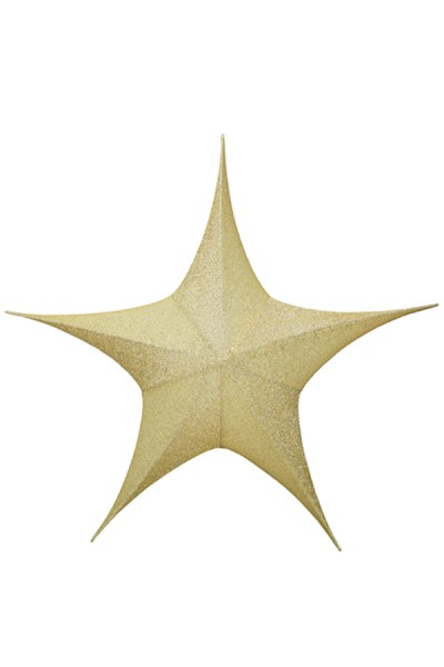 Stern aus Stoff, golden, faltbar, Ø 110 cm, 1 Stk.