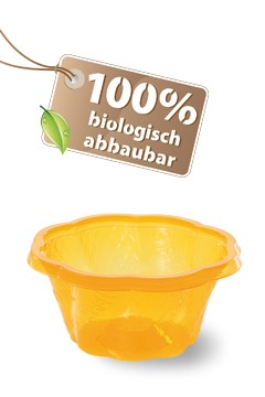 BIO Eisbecher aus PLA, orange, 130ml, 50 Stk.