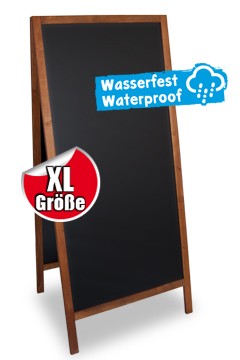 Gehweg-Kreidetafel XL, dunkelbraun, wasserfest, 72x160cm, 1 Stk.