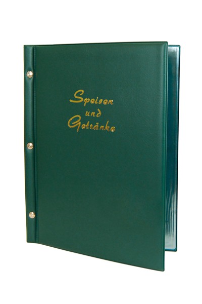 Speisekarte (PVC) "Speisen und Getränke" dunkelgrün, 8 Seiten, A4, 1 Stk.