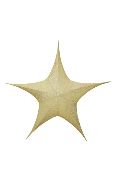 Stern aus Stoff, golden, faltbar, Ø 80 cm, 1 Stk.