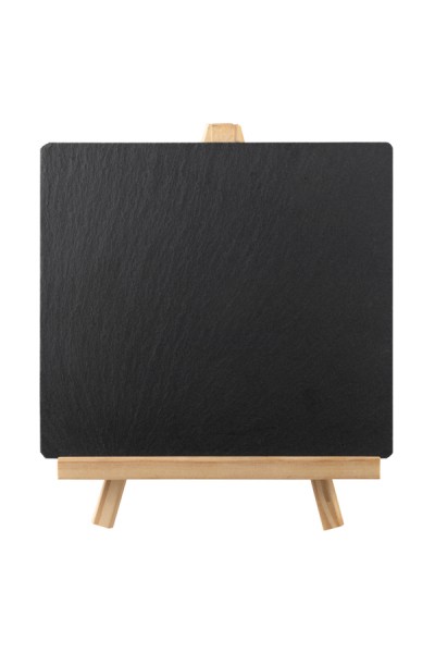 Mini-Staffelei mit Kreidetafel "Naturstein", aus Schiefer/Holz, schwarz, 17.5x20cm, 1 Stk.