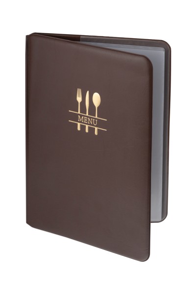Speisekarte "Casual", A4, braun, 8 Seiten, 1 Stk.