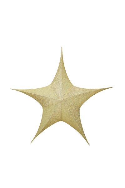 Stern aus Stoff, golden, faltbar, Ø 40 cm, 1 Stk.