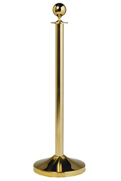 Leitsystem Classic Gold mit rundem Kopf, mit Fußteil 100 cm