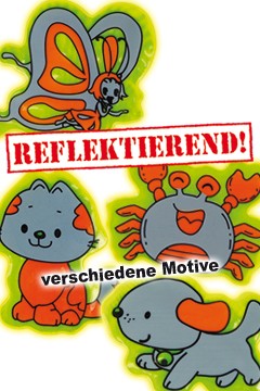 Tiere Sticker, reflektierend, ca.6cm, 48 Stk.