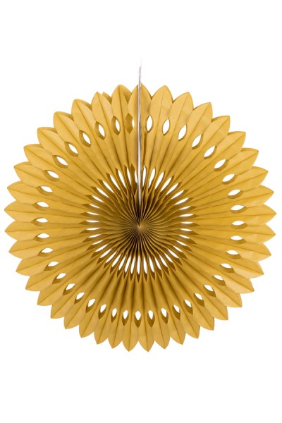 Rosette, aus Papier, schwer entflammbar, gold, Ø40cm, 1Stk. 