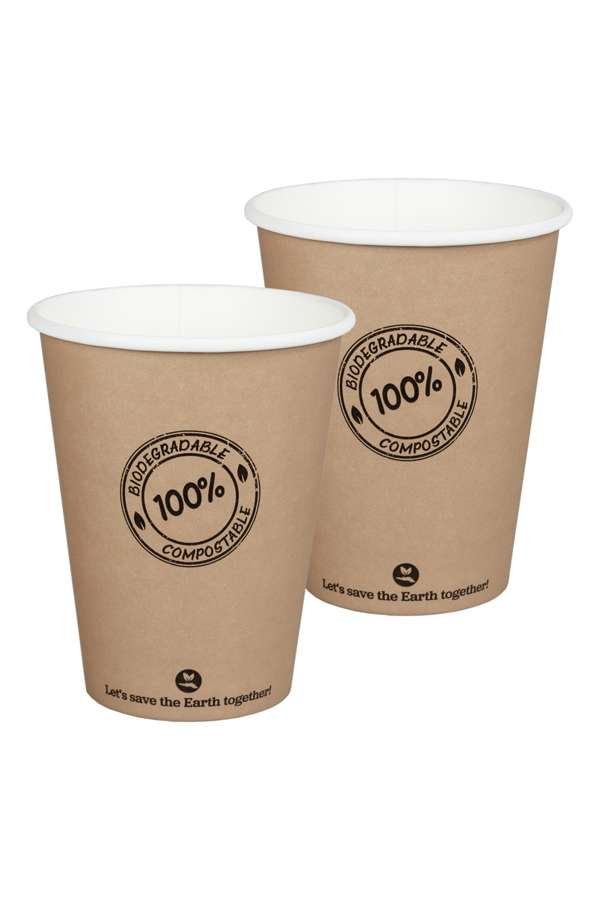 BIO paper cups, 300ml, Ø9cm, 50pcs | Decor Service