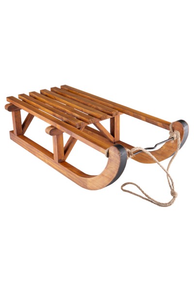 Schlitten, zum Hängen, Holz, braun, 62cm, 1 Stk.