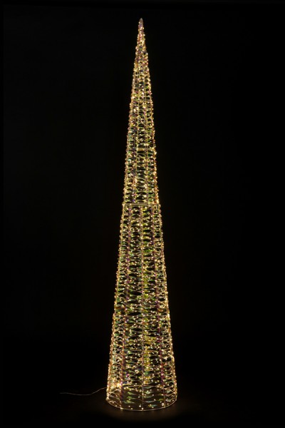 Weihnachtsbaum „Pyramide“, aus Metall/PET, mit LED, warmweiß, 180cm, 1 Stk.