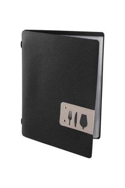 Speisekarte "Smart", A5, schwarz, 8 Seiten, 1 Stk.