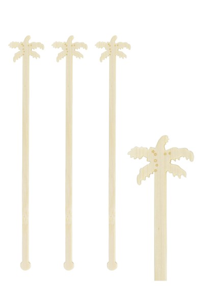 Rührstab "Palme" aus Bambus, 17.5cm, 100 Stk.