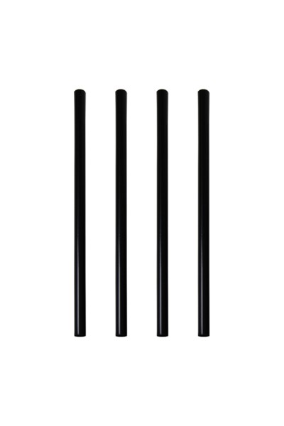 Trinkhalme, PP, wiederverwendbar, schwarz, Ø7mm, 15cm, 500 Stk.