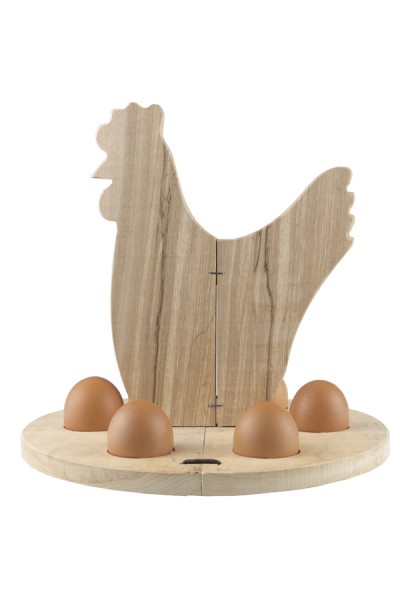 Eierhalter "Henne" aus Holz, 27 cm, 1 Stk.