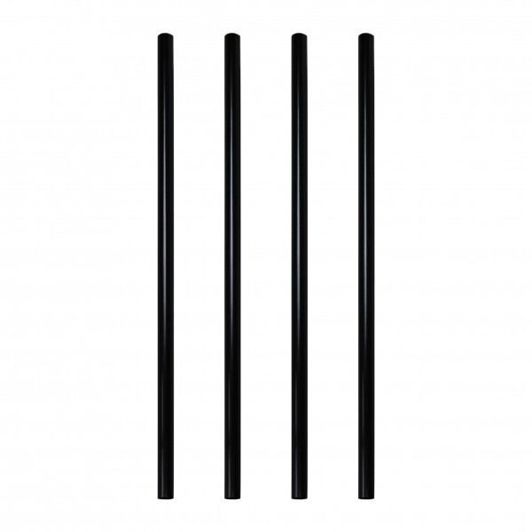 Trinkhalme, PP, wiederverwendbar, schwarz, Ø7mm, 22cm, 500 Stk.