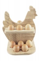Eierhalter "Henne" aus Holz, 28.5 cm, 1 Stk.