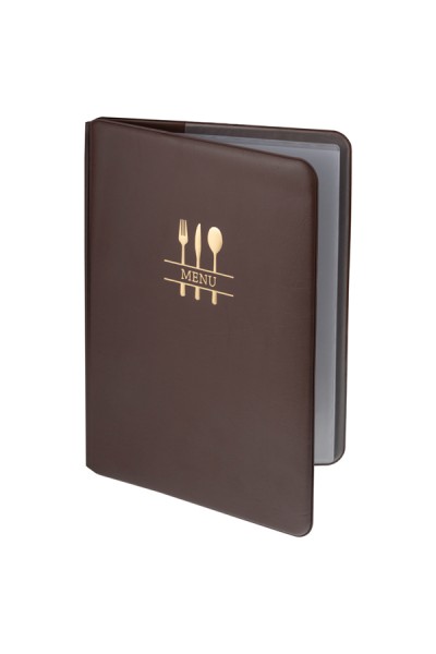 Speisekarte "Casual", A5, braun, 8 Seiten, 1 Stk.